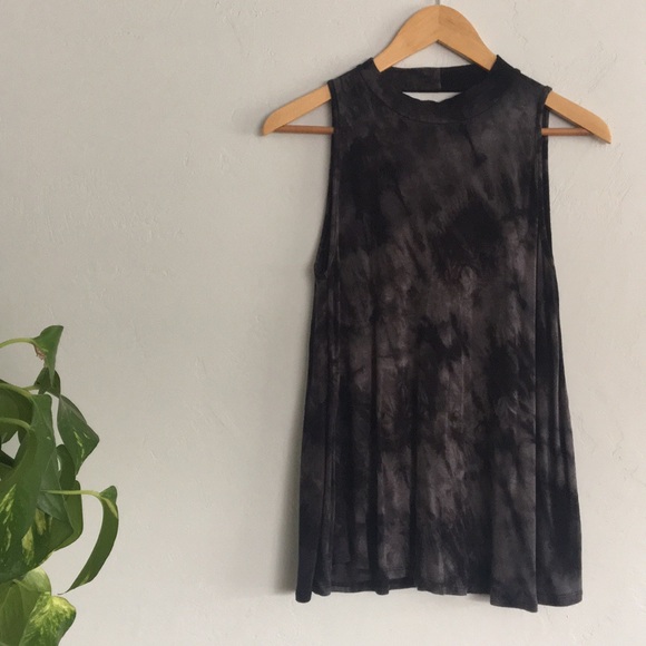 Macy's Tops - Mock Neck Tie Dye Trapeze Tank